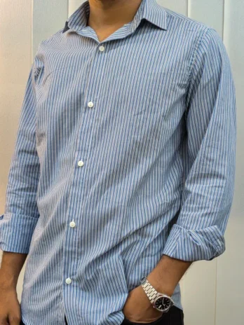 Full Sleeve | Blue white stripe