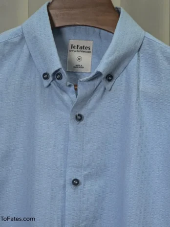Full Sleeve Textured Shirt | Sky Blue
