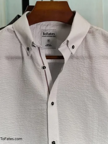 Full Sleeve Textured Shirt | Pearl White