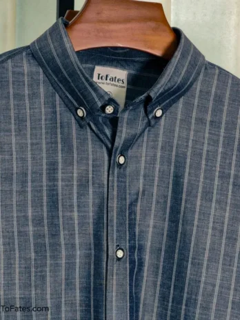 Full Sleeve Shirt  Striped | Indigo Steel Blue